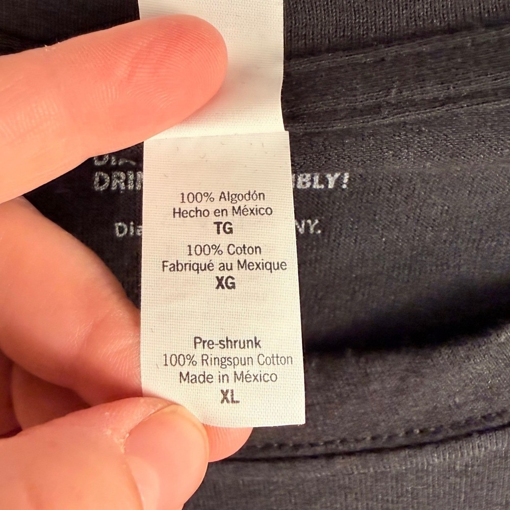 Women's Bulleit Bourbon Cotton T-Shirt Dark Gray Orange Logo XL NEW - Picture 5 of 6